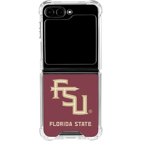 Florida State FSU Seminoles Maroon Galaxy Z Flip6 Clear Case